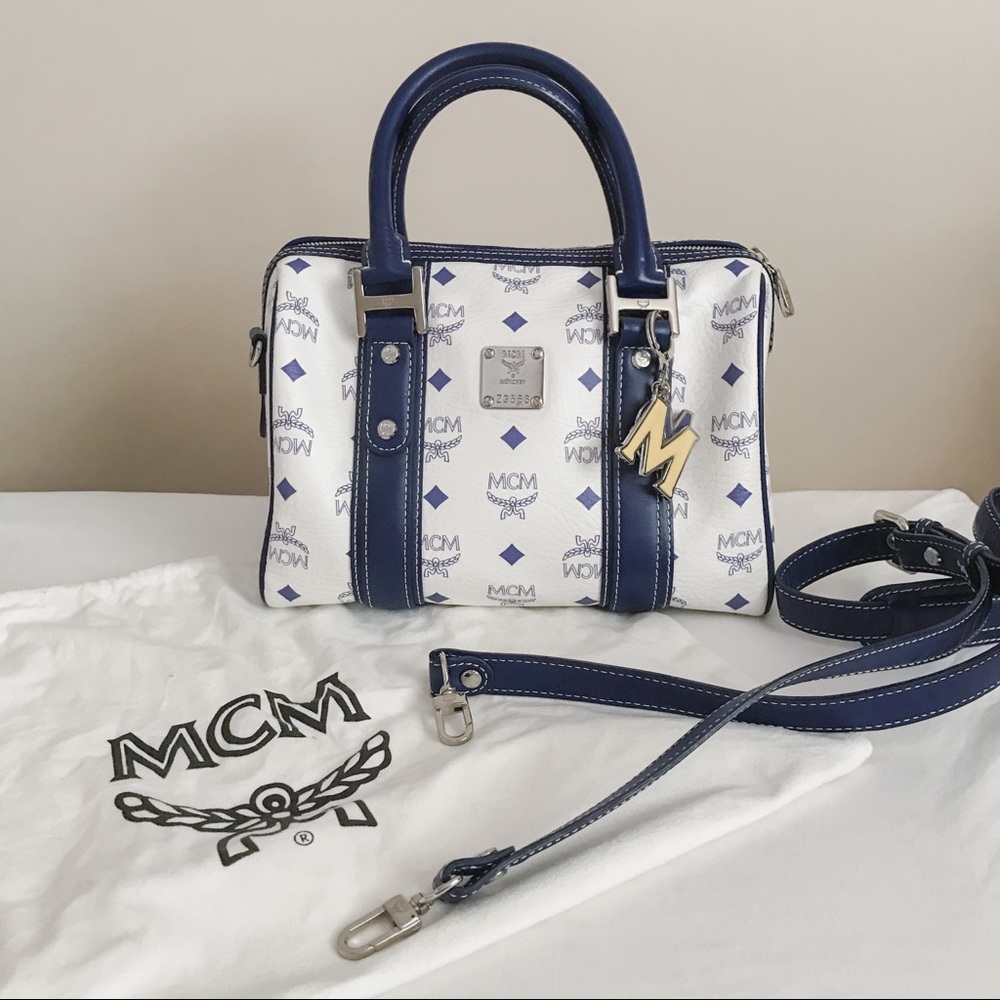 | MCM | Visetos Crossbody Boston Bag with Charms |